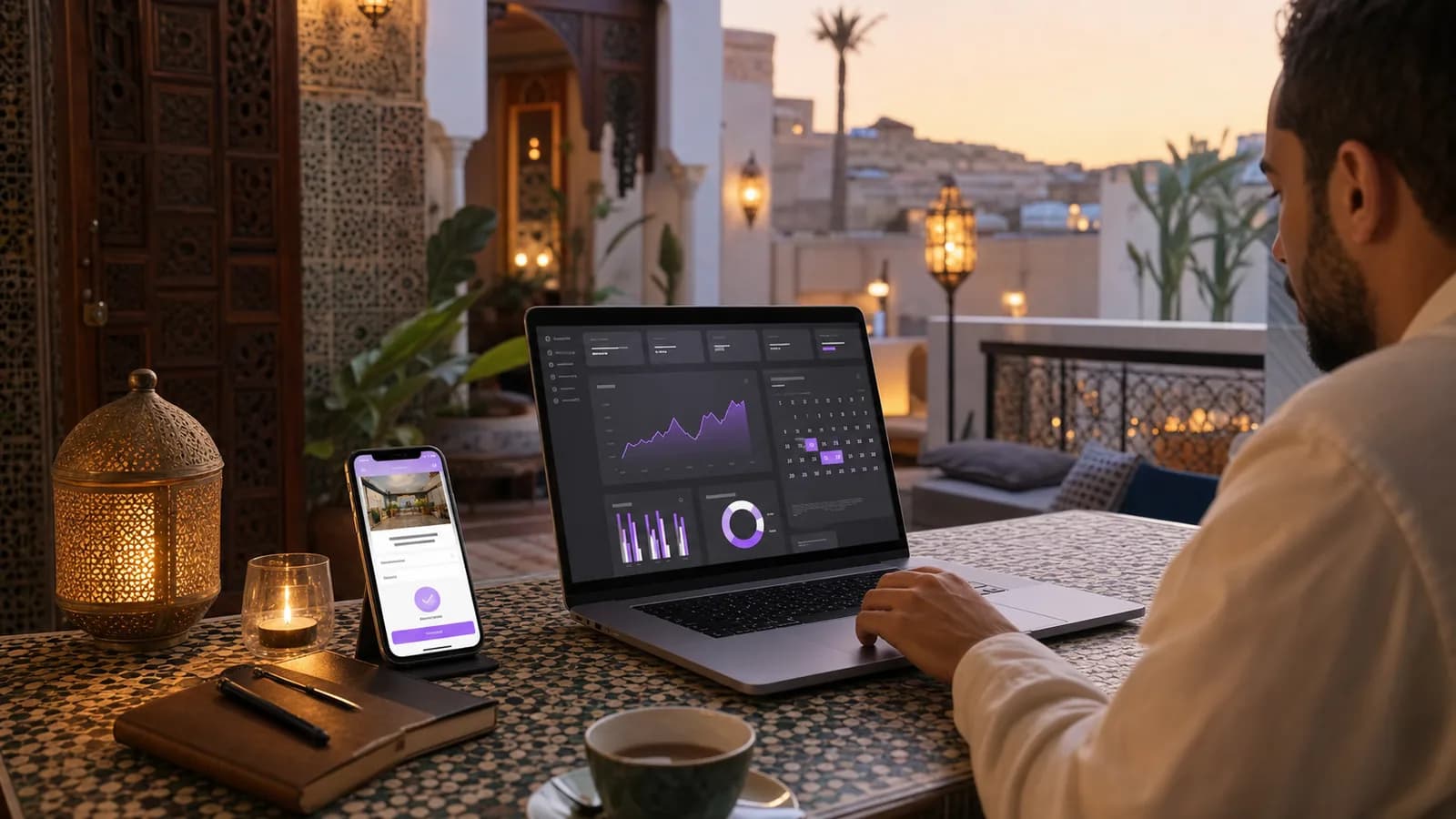 Riad a Fes avec tableau de reservations directes
