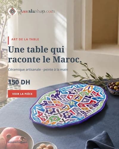 Post Instagram Assalashop pour une céramique marocaine