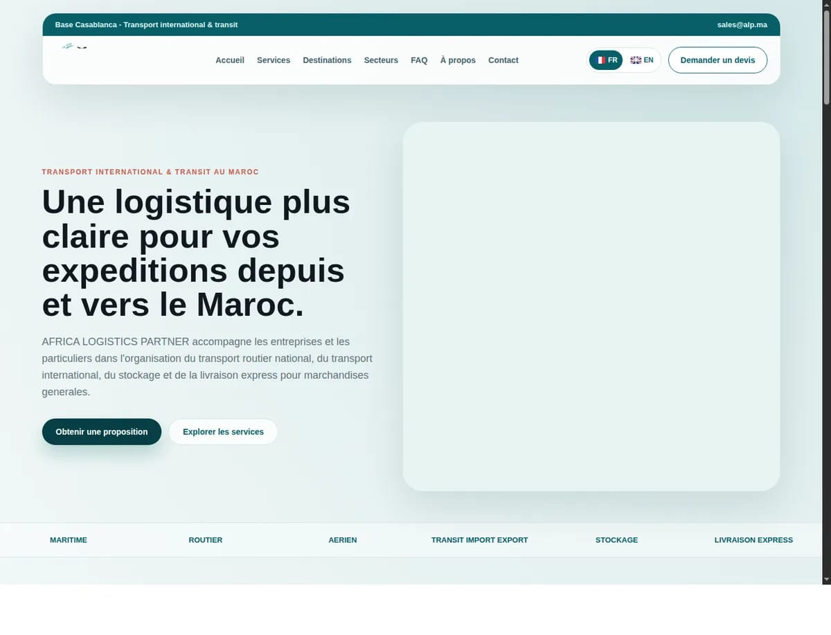 ALP.ma - LOGISTIQUE